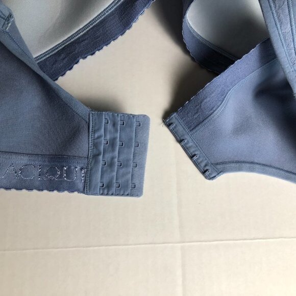 Lane Bryant Cacique Baby Blue lace cotton lightly lined no wire Bra 42DD - Picture 5 of 7